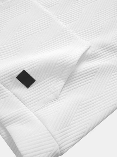 Raymond® | Striped Jacquard Sleeveless Hooded T-Shirt & Shorts