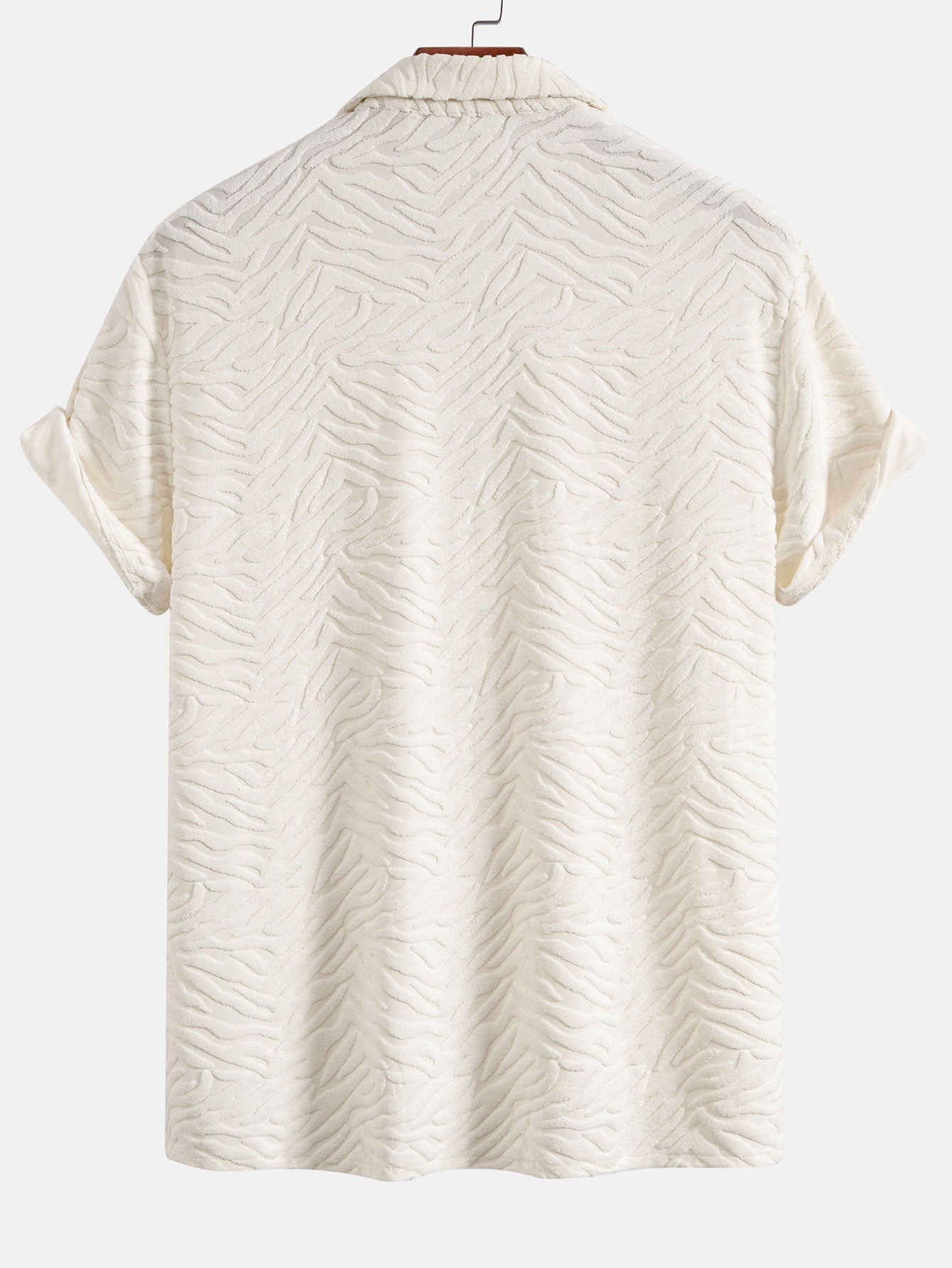 Alfread® | Animal Texture Terry Cuban Shirt & Straight Leg Linen Pants