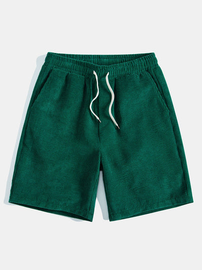 Erasto® | Chicago Basketball Bear Print Drop Shoulder Oversize T-Shirt & Drawstring Corduroy Shorts