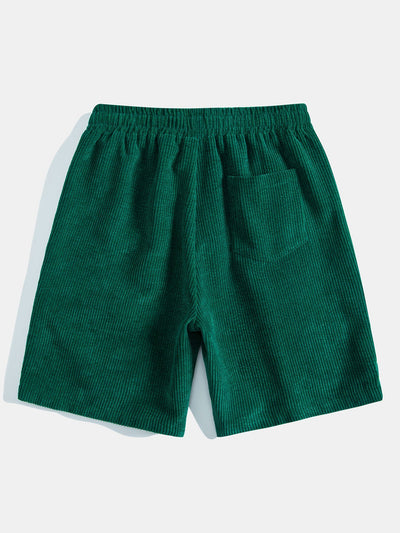 Buenaventura® | Trendy Bear Print Cotton T-Shirt & Drawstring Corduroy Shorts