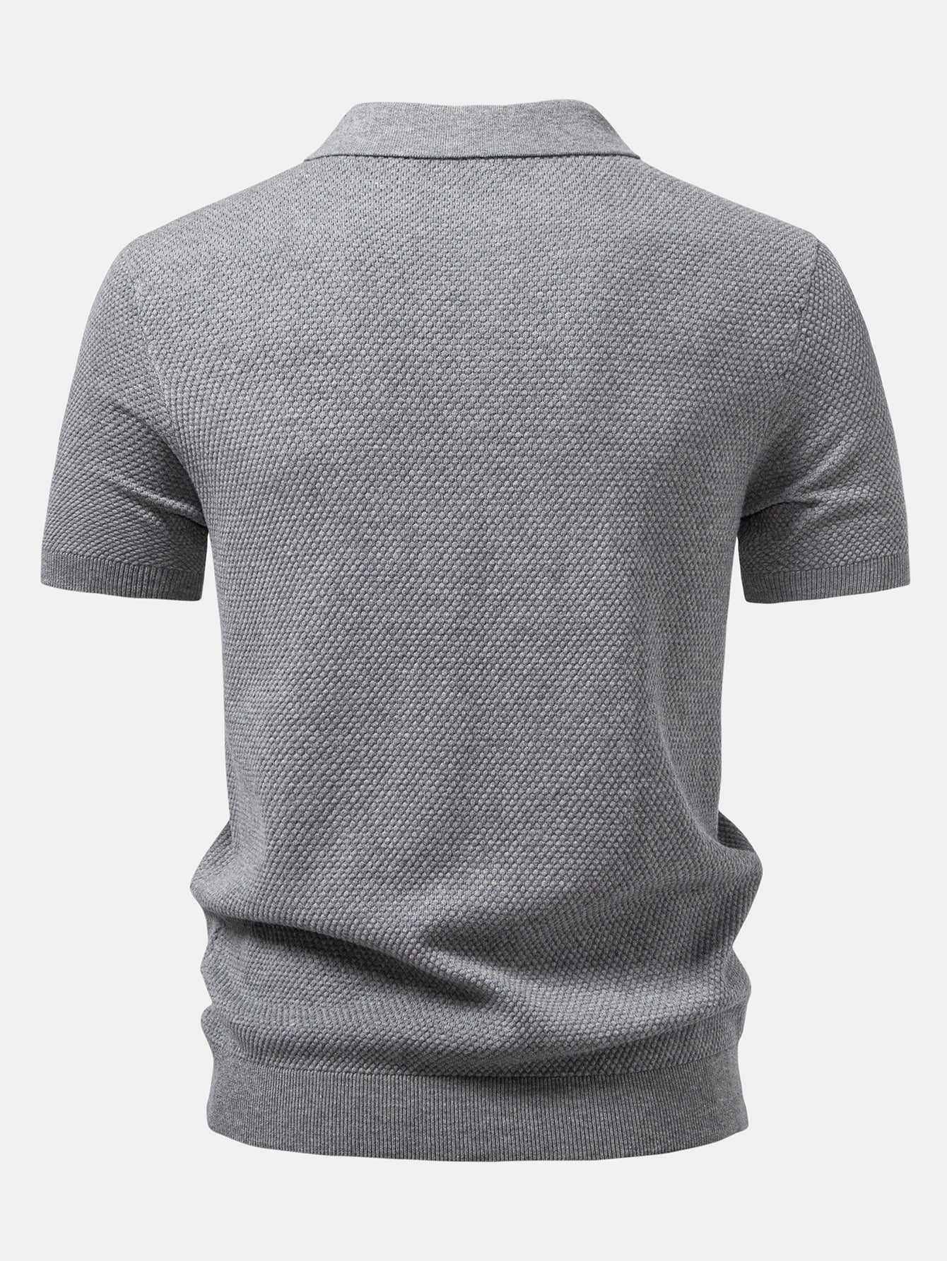 Benjamin | Pineapple Texture Knitted Polo Shirt