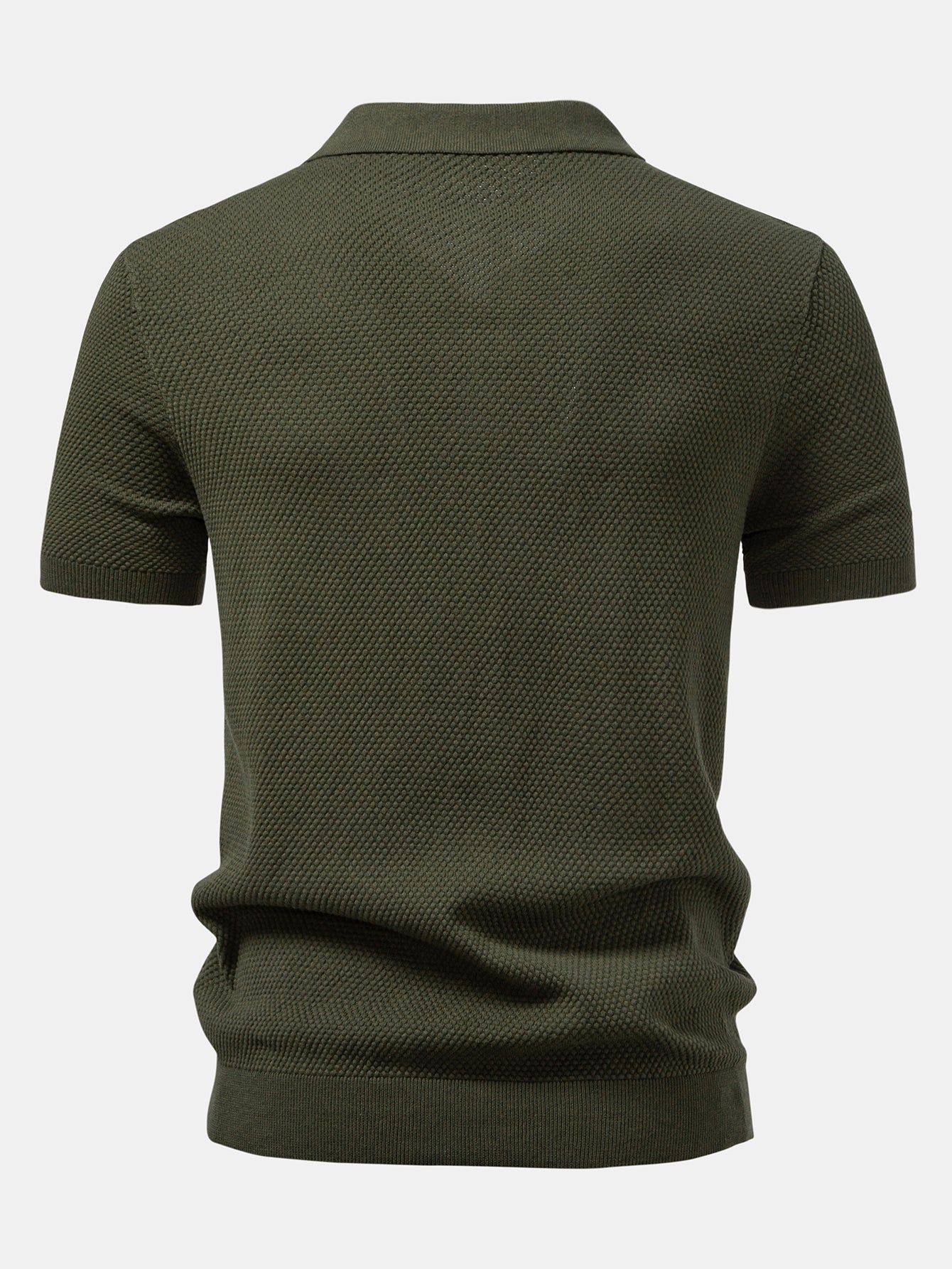 Benjamin | Pineapple Texture Knitted Polo Shirt