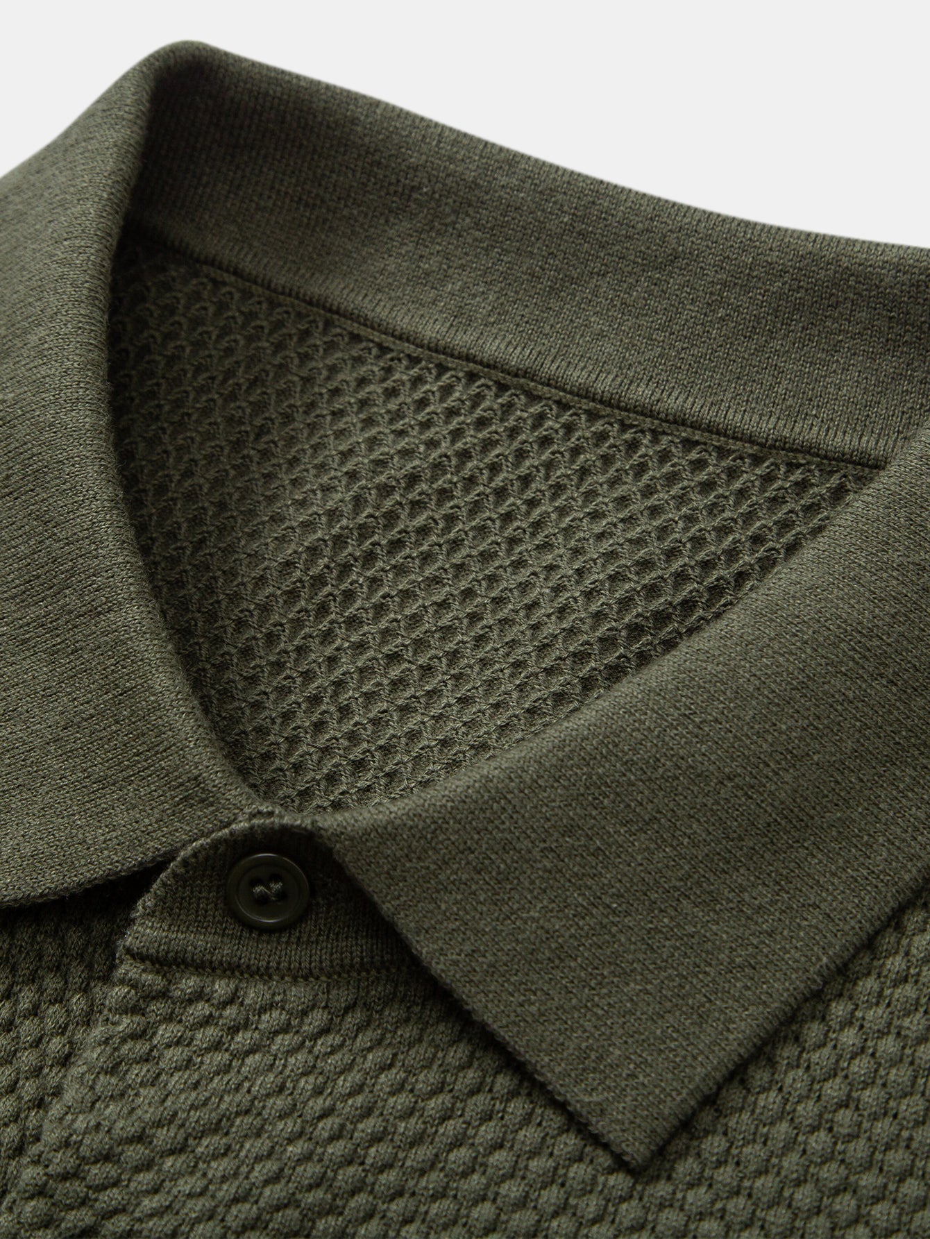 Benjamin | Pineapple Texture Knitted Polo Shirt