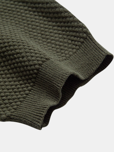 Benjamin | Pineapple Texture Knitted Polo Shirt