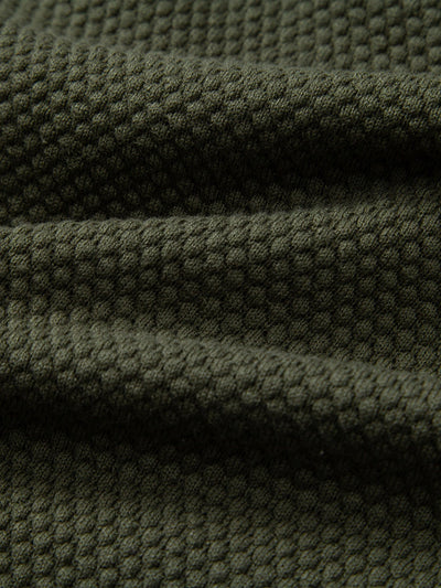 Benjamin | Pineapple Texture Knitted Polo Shirt