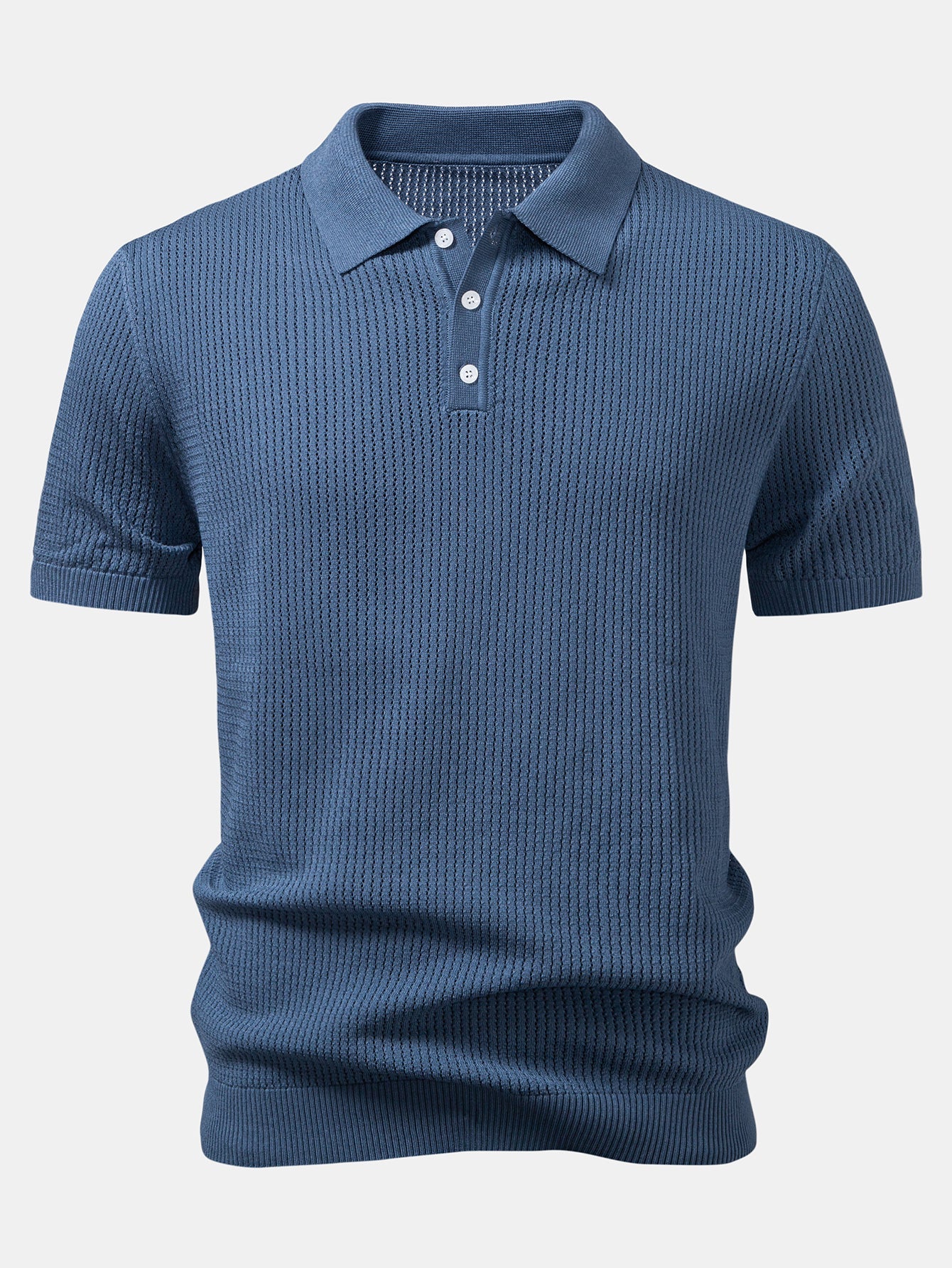 Ryan | Textured Crochet Knitted Polo Shirt