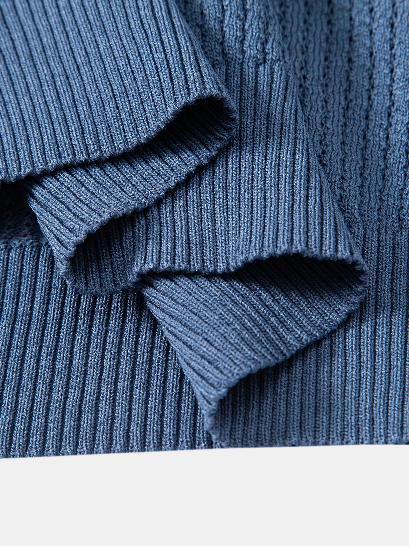 Ryan | Textured Crochet Knitted Polo Shirt