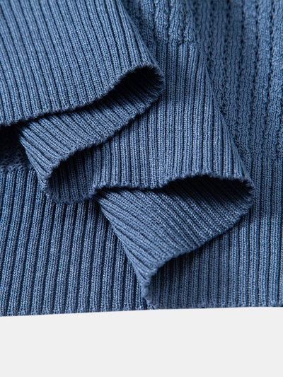 Ryan | Textured Crochet Knitted Polo Shirt