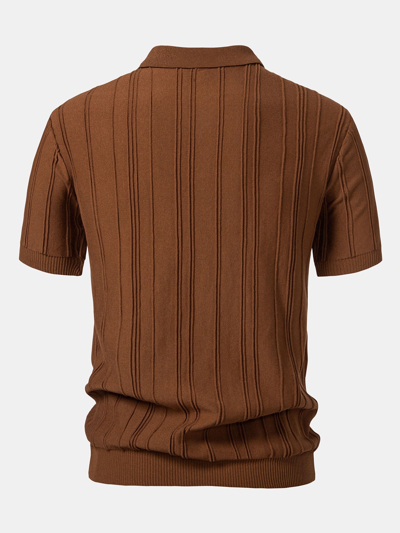 Hunter | Stripe Jacquard Zipper Knit Polo Shirt