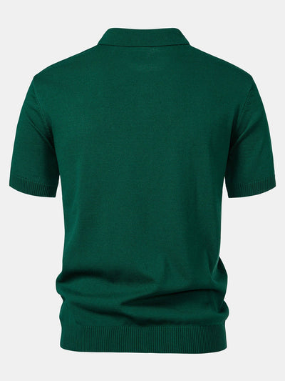 Owen | Stripe Jacquard Knit Polo Shirt