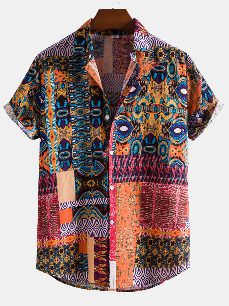 Alfonzo® | Ethnic Pattern Cotton Shirts