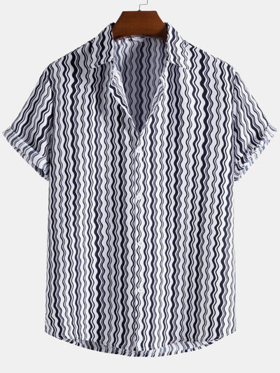 Alonso® | Wave Stripes Cotton Shirts