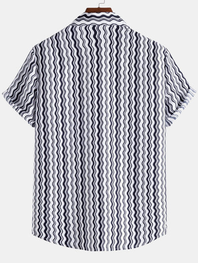 Alonso® | Wave Stripes Cotton Shirts
