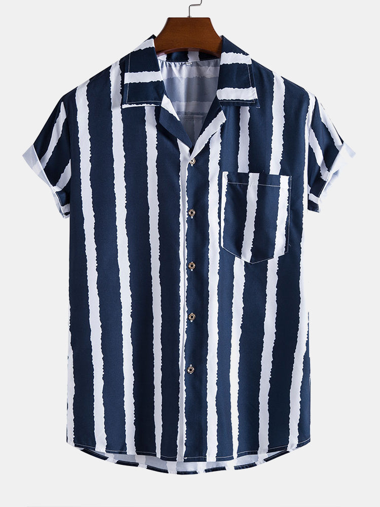 Amaniel® | Wide Stripes Lapel Shirts