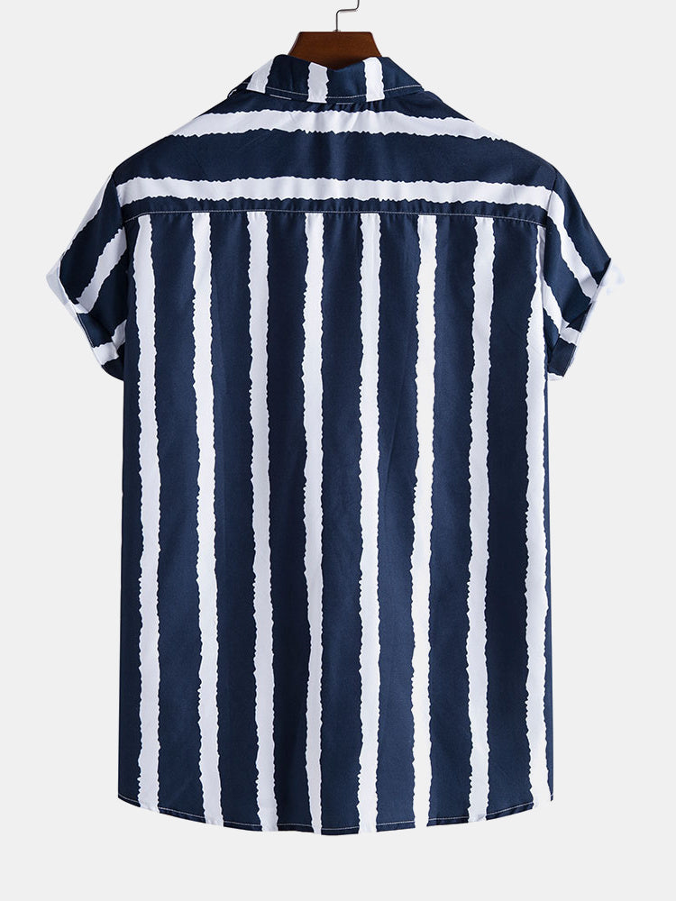 Amaniel® | Wide Stripes Lapel Shirts