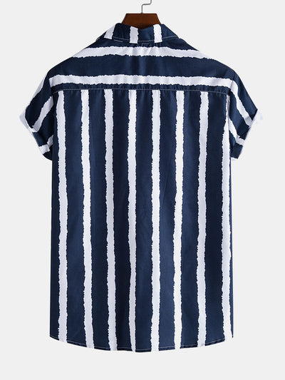 Amaniel® | Wide Stripes Lapel Shirts