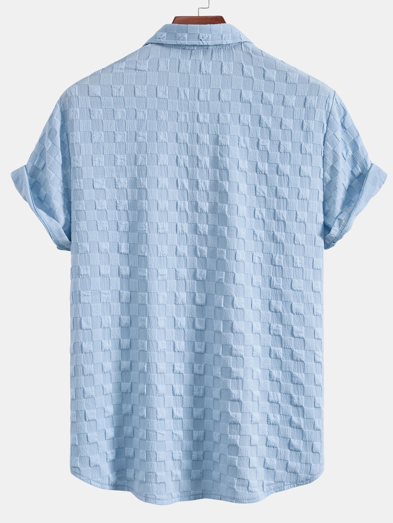 Jasper® | Checkerboard Jacquard Button Up Shirt & Drawstring Shorts