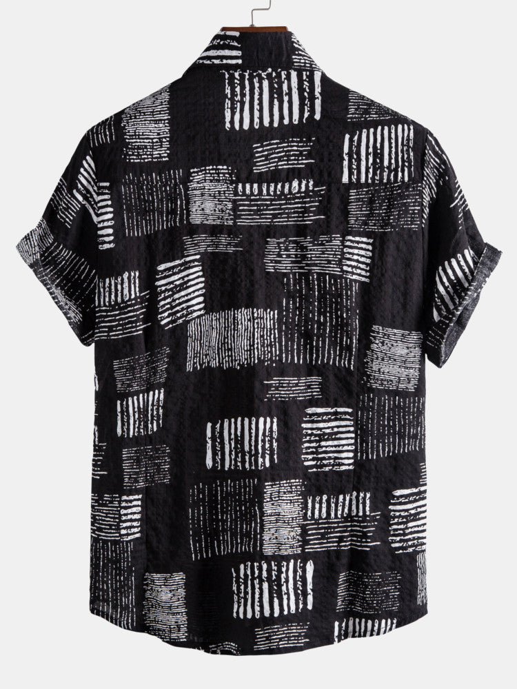 Carmelo® | Abstract Printing Lapel Shirts