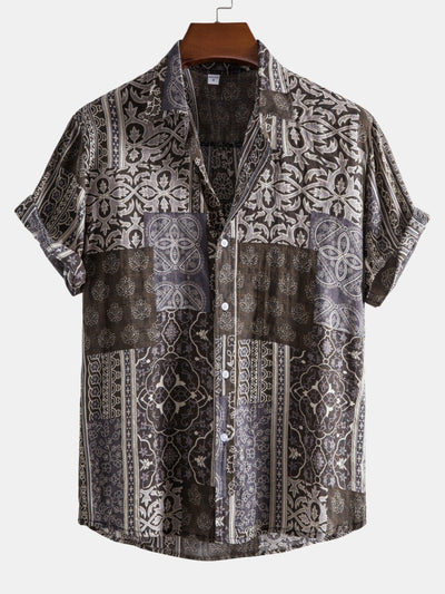 Allan® | Vintage Print Revere Collar Shirts