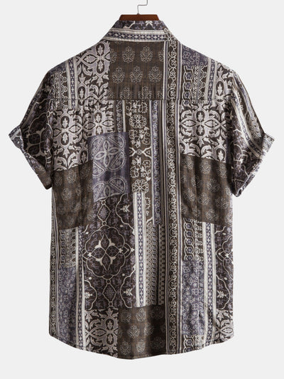 Arnie® | Vintage Print Revere Collar Shirts