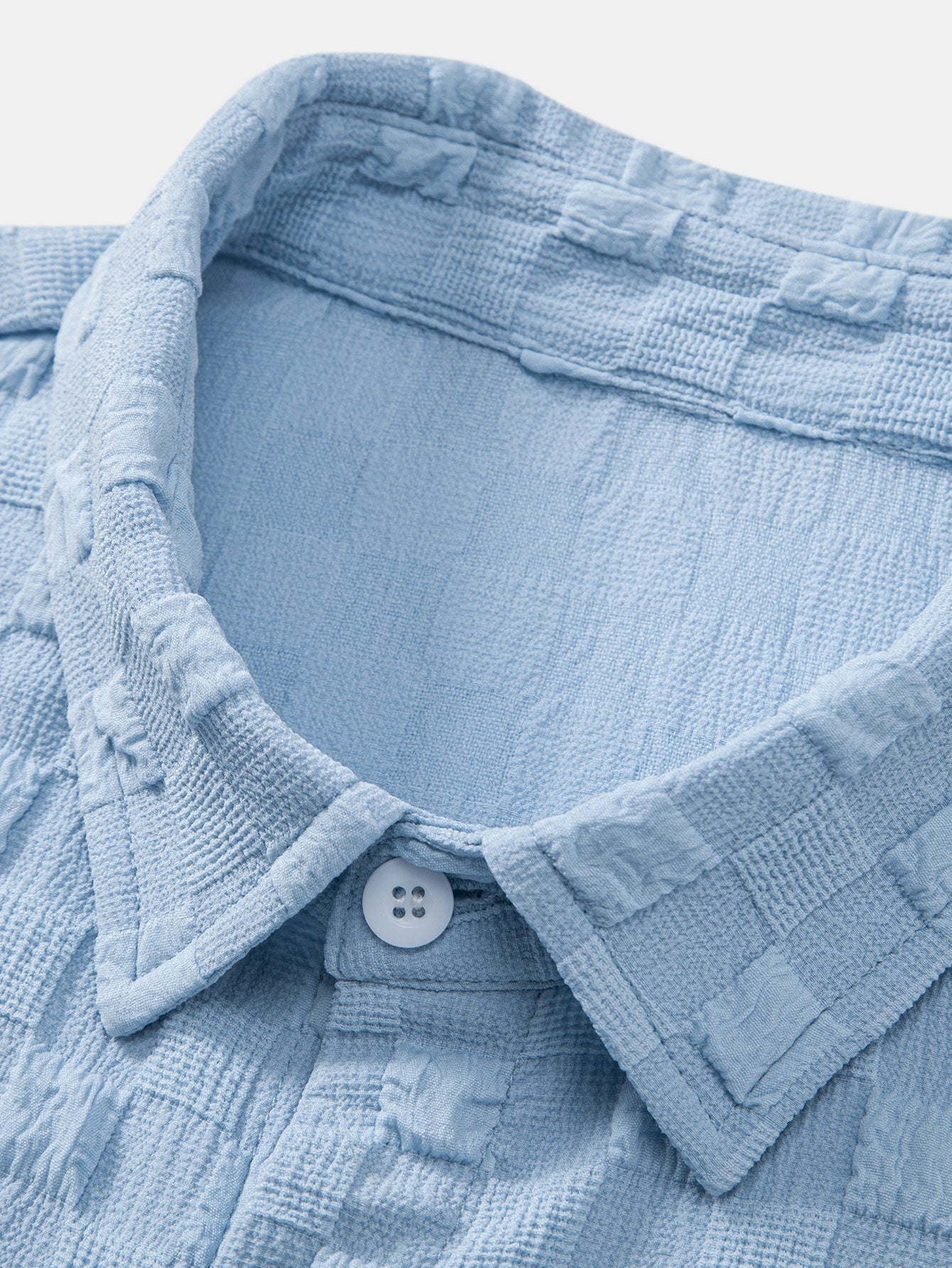 Demetrio® | Checkerboard Textured Button Up Shirt