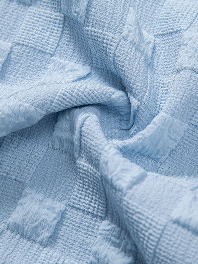 Jasper® | Checkerboard Jacquard Button Up Shirt & Drawstring Shorts