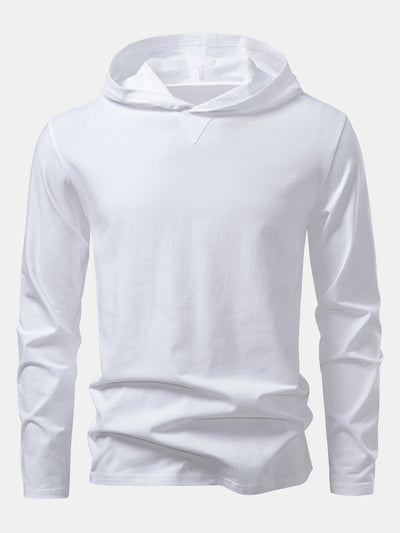 Lino® | Long Sleeved Cotton Hooded T-Shirt