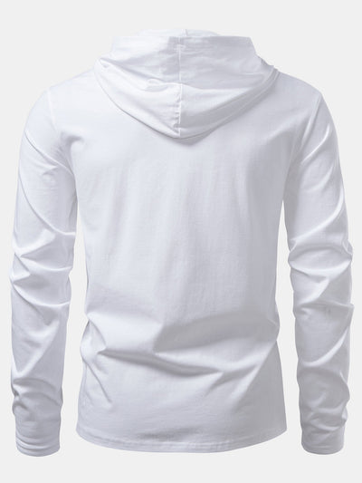 Lino® | Long Sleeved Cotton Hooded T-Shirt