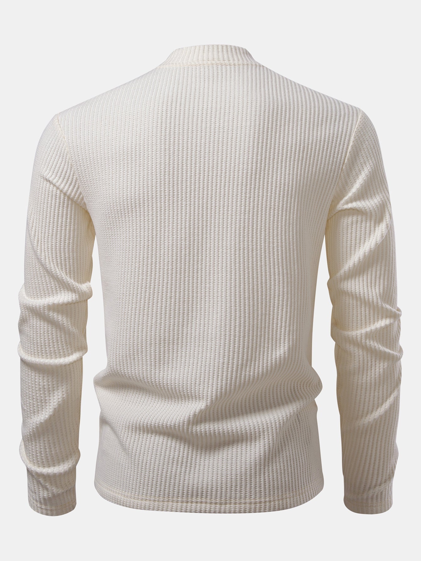 Ismael® | Long Sleeve Waffle Mock Neck T-Shirt