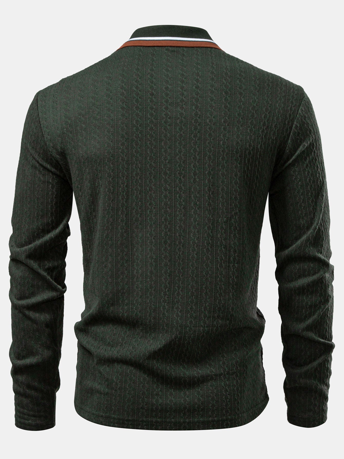 Ludovico® | Long Sleeve Twist Jacquard Polo Shirt