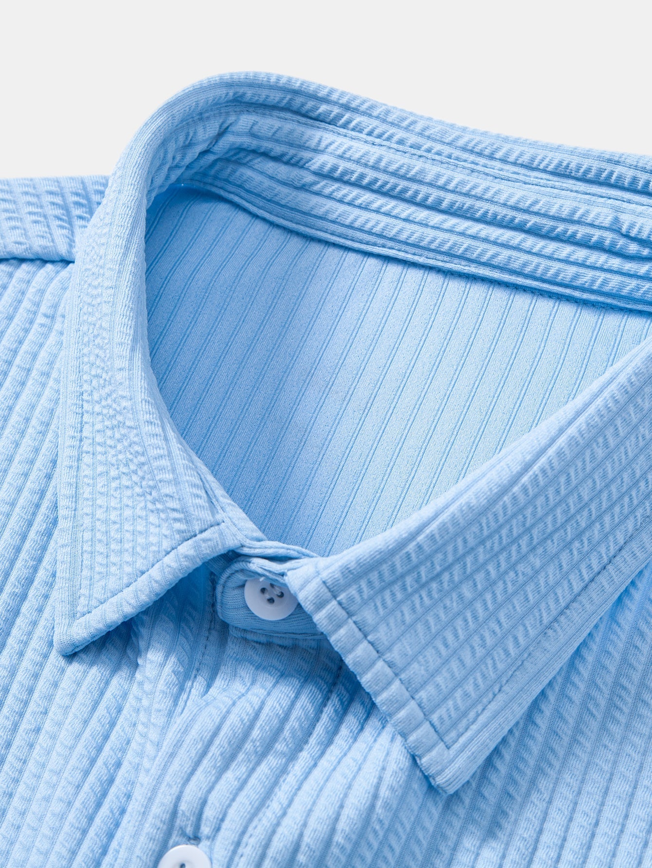 Kalil® | Long Sleeve Muscle Fit Ribbed Button Up Shirt