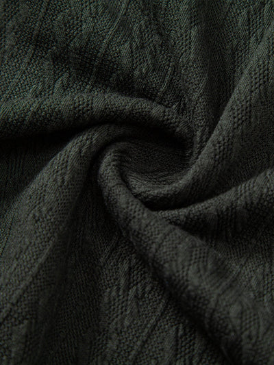 Jacob | Long Sleeve Twist Jacquard Polo Shirt