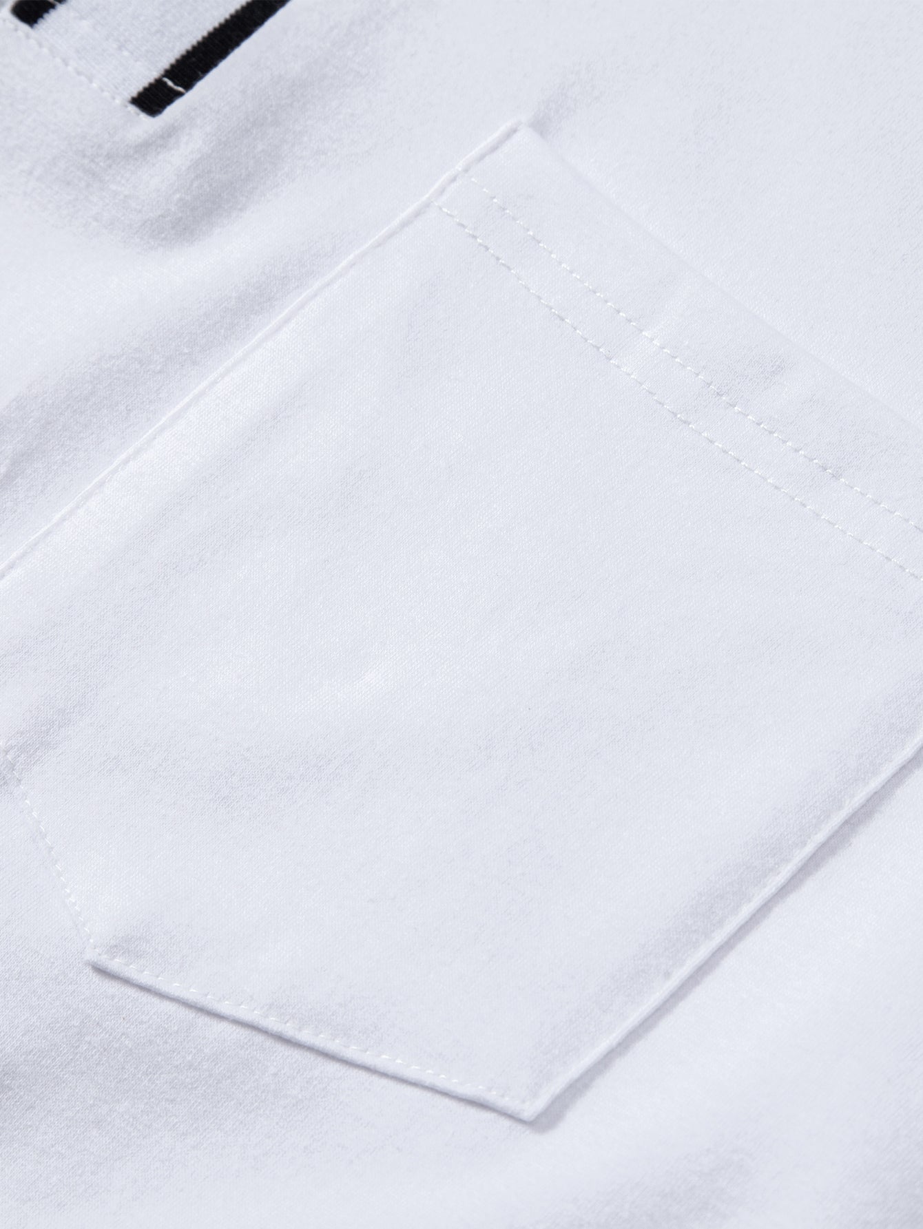 Mason | Long Sleeved Contrast Polo Shirt With Pocket