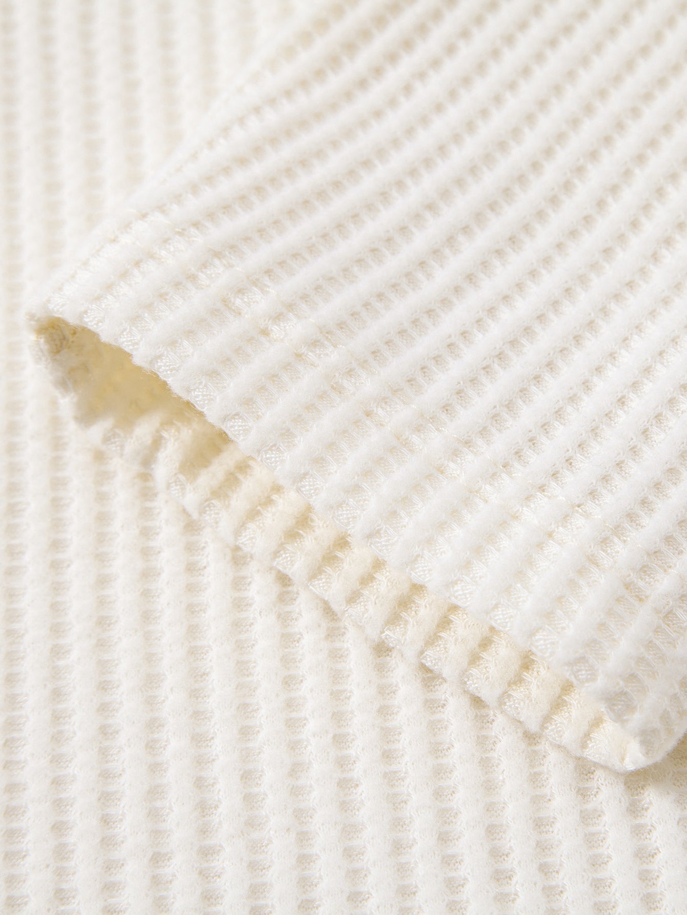 Imran® | Long Sleeve Waffle Mock Neck T-Shirt & Drawstring Knitted Waffle Pants