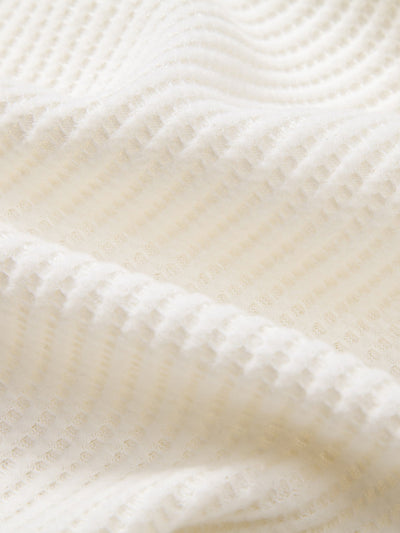 Imran® | Long Sleeve Waffle Mock Neck T-Shirt & Drawstring Knitted Waffle Pants