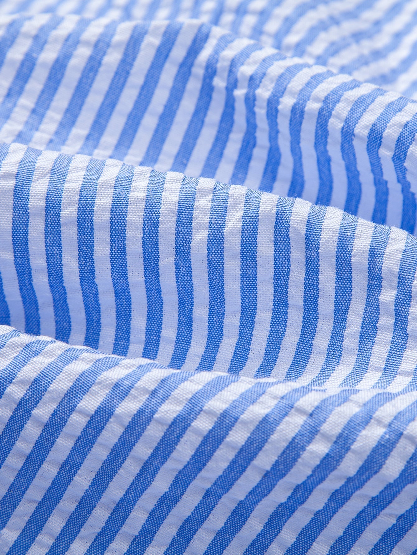 Ignacio® | Seersucker Striped Button Up Shirt & Straight Leg Linen Pants