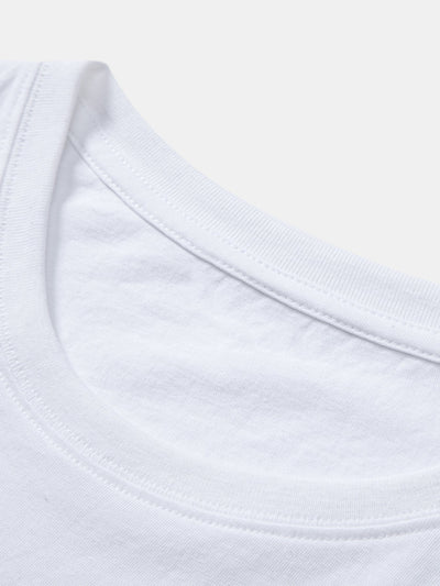 Mahmoud® | Basic Long Sleeve Cotton Arc Hem T-Shirt