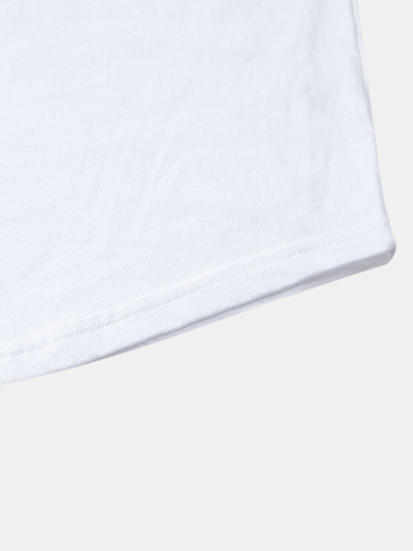 Mahmoud® | Basic Long Sleeve Cotton Arc Hem T-Shirt