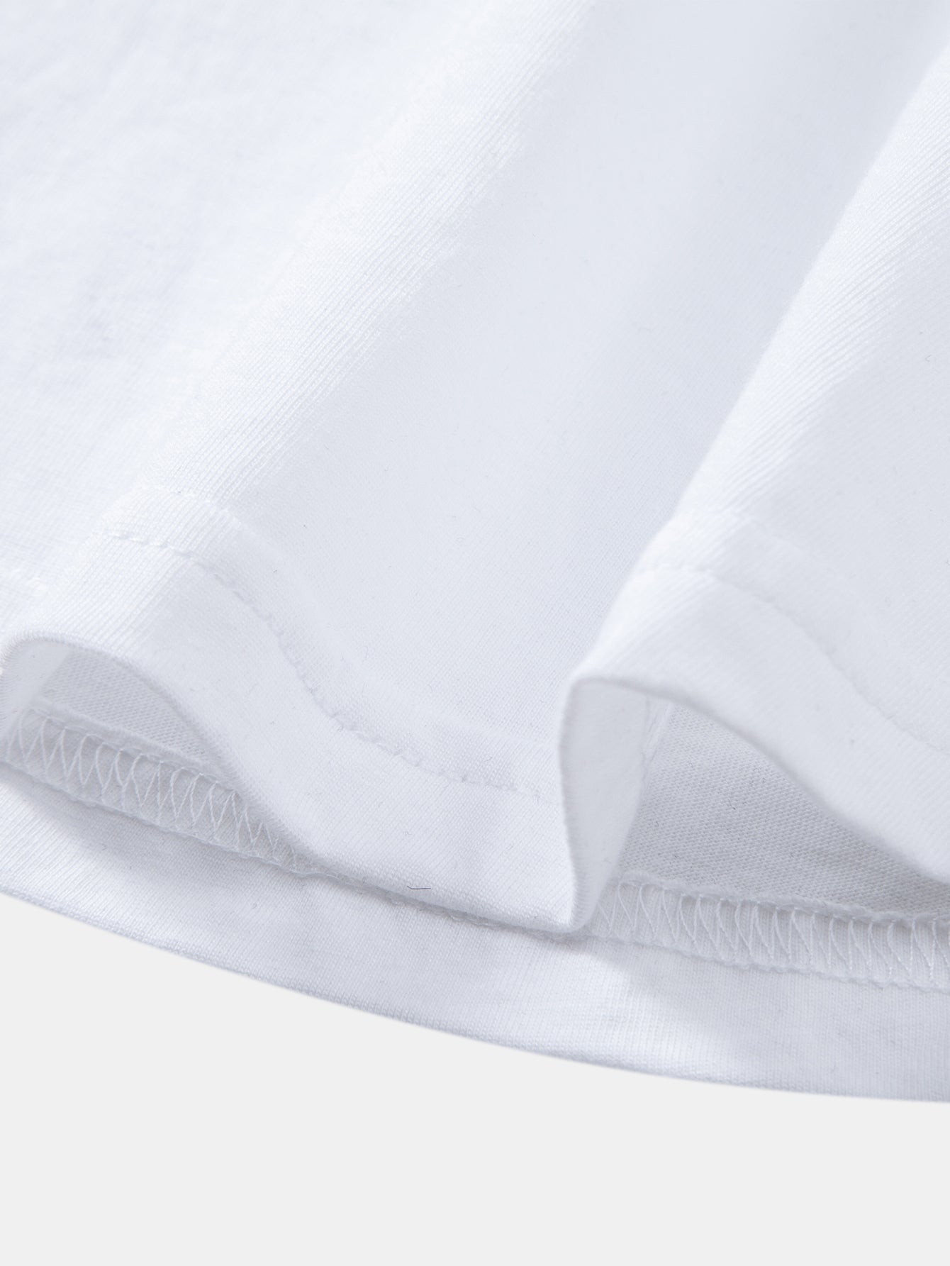 Mahmoud® | Basic Long Sleeve Cotton Arc Hem T-Shirt