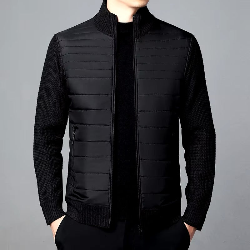 Hadrian | Men's quilted cardigan with structured sleeves