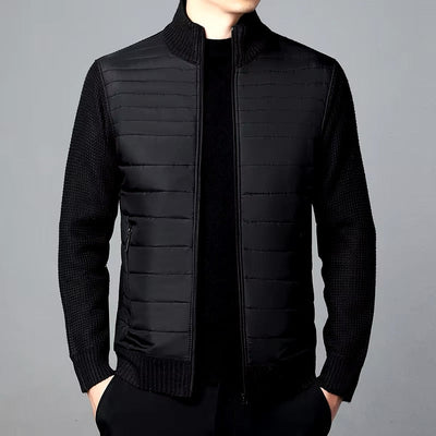 Hadrian | Men's quilted cardigan with structured sleeves