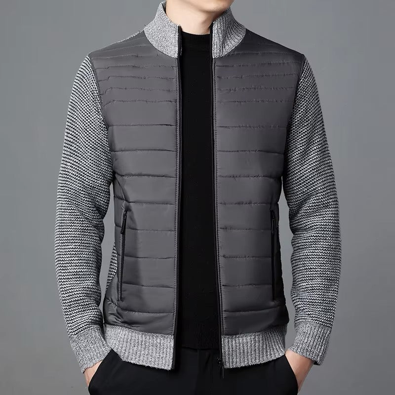 Hadrian | Men's quilted cardigan with structured sleeves