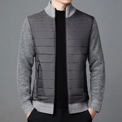Hadrian | Men's quilted cardigan with structured sleeves