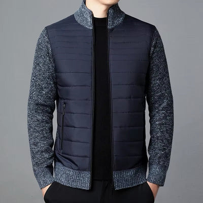 Hadrian | Men's quilted cardigan with structured sleeves