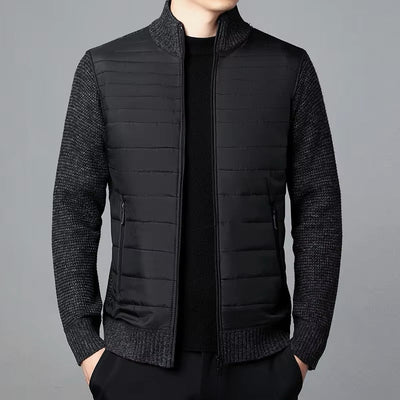 Hadrian | Men's quilted cardigan with structured sleeves