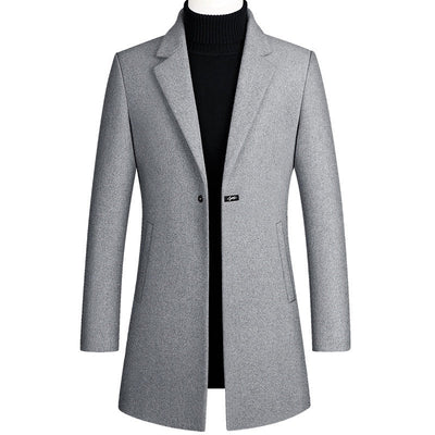Hakan | Tailored single-breasted men's coat with minimalist design