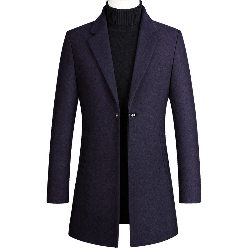 Hakan | Tailored single-breasted men's coat with minimalist design