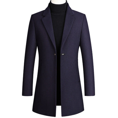 Hakan | Tailored single-breasted men's coat with minimalist design