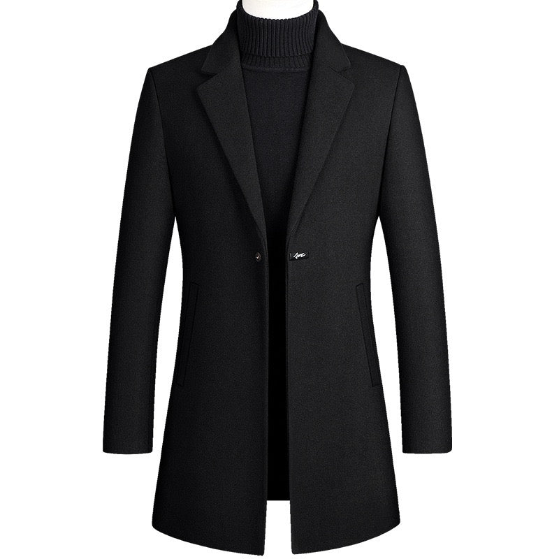 Hakan | Tailored single-breasted men's coat with minimalist design