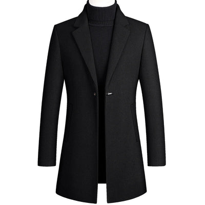 Hakan | Tailored single-breasted men's coat with minimalist design